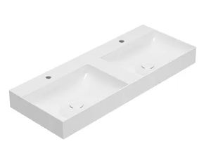 T-EDGE - B6R120 - Rectangular double Globothin® washbasin _ Ceramica Globo